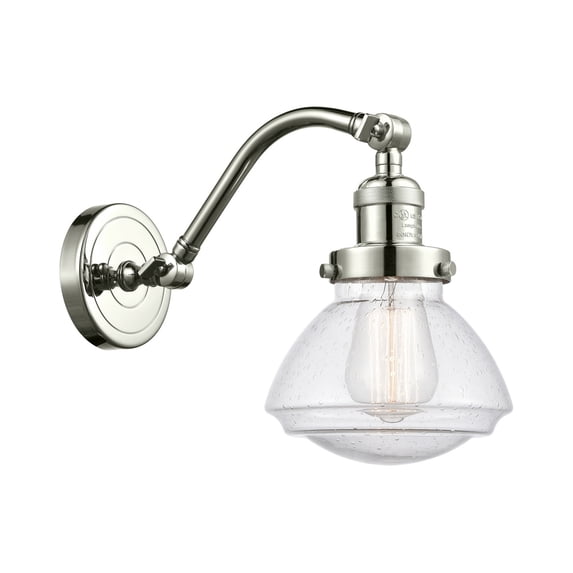 515-1W-PN-G324-LED-Innovations Lighting-Olean-3.5W 1 LED Wall Sconce in Industrial Style-6.75 Inches Wide by 12.25 Inches High Polished Nickel
