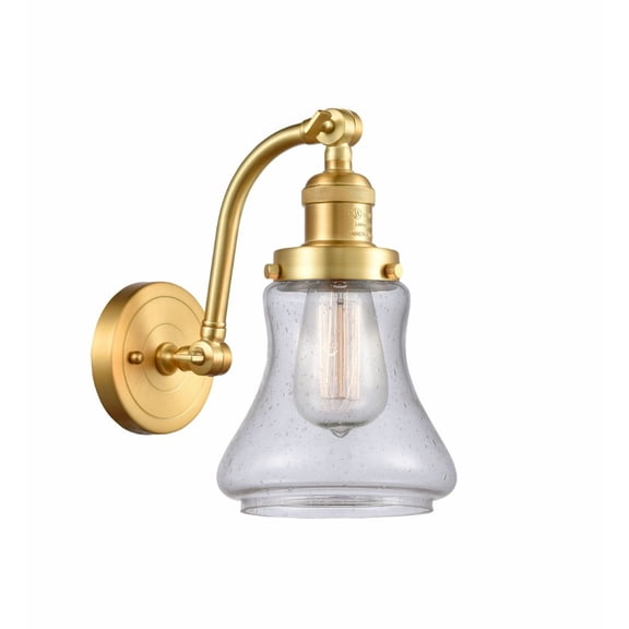 515-1W-SG-G194-Innovations Lighting-Bellmont-1 Light Wall Sconce in Industrial Style-6.5 Inches Wide by 11.5 Inches High Satin Gold Finish with