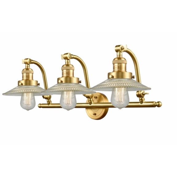 515-3W-SG-G2-LED-Innovations Lighting-Halophane - 28 Inch 10.5W 3 LED Bath Vanity Satin Gold Finish