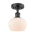 thumbnail image 1 of Innovations 516-1C-BK-G91-LED Fenton 1 Light Semi-Flush Mount part of the Ballston Collection, Matte Black, 1 of 1