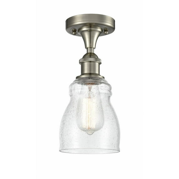 Innovations 516-1C-SN-G394-LED Ellery 1 Light Semi-Flush Mount part of the Ballston Collection, Brushed Satin Nickel