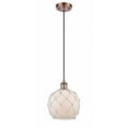 thumbnail image 1 of 516-1P-AC-G121-8RW-LED-Innovations Lighting-Farmhouse Rope-3.5W 1 LED Mini Pendant in Industrial Style-8 Inches Wide by 10 Inches High   Antique, 1 of 1