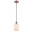 thumbnail image 1 of 516-1P-AC-G341 Innovations Lighting Hadley - 1 Light Cord Hung Mini Pendant In Art Deco Style-8 Inches Tall and 4.5 Inches Wide-Antique Copper, 1 of 1