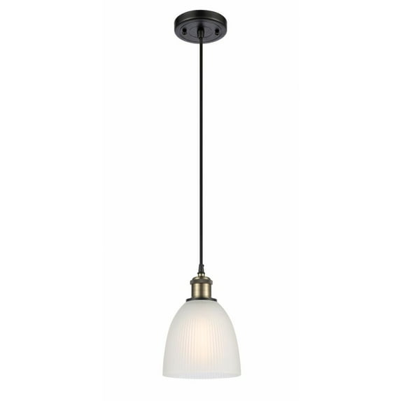 Innovations 516-1P-BAB-G381-LED Castile 1 Light Mini Pendant part of the Ballston Collection, Black Antique Brass