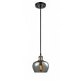 thumbnail image 1 of 516-1P-BAB-G93-LED-Innovations Lighting-Fenton-3.5W 1 LED Mini Pendant in Art Nouveau Style-6.5 Inches Wide by 7.5 Inches High   Black Antique Brass, 1 of 1