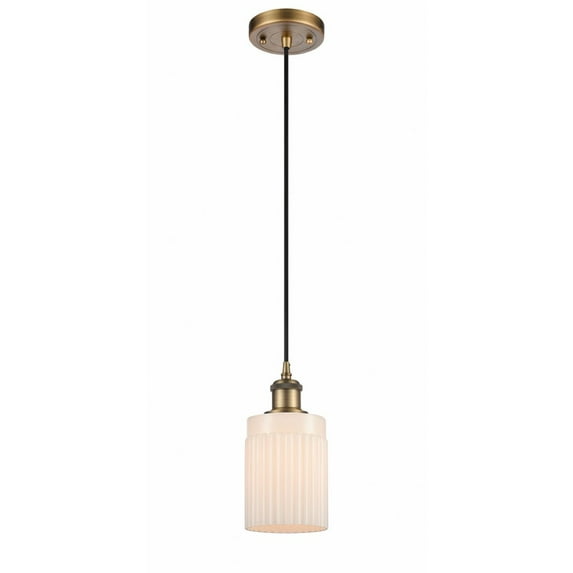 Innovations 516-1P-BB-G341 Hadley 1 Light Mini Pendant part of the Ballston Collection, Brushed Brass