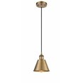 thumbnail image 1 of 516-1P-BB-M8-Innovations Lighting-Smithfield - 1 Light Cord Hung Mini Pendant In Industrial Style-7.5 Inches Tall and 7 Inches Wide-Brushed Brass, 1 of 1