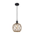 thumbnail image 1 of 516-1P-BK-G122-8RB-LED-Innovations Lighting-Farmhouse Rope-3.5W 1 LED Mini Pendant in Industrial Style-8 Inches Wide by 10 Inches High   Matte Black, 1 of 1
