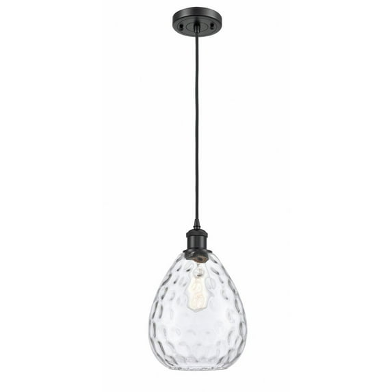 Innovations 516-1P-BK-G372 Large Waverly 1 Light Mini Pendant part of the Ballston Collection, Matte Black