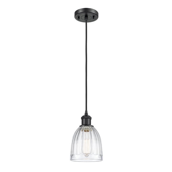 Innovations 516-1P-BK-G442 European Influence One Light Mini Pendant from Ballston collection in Black finish,