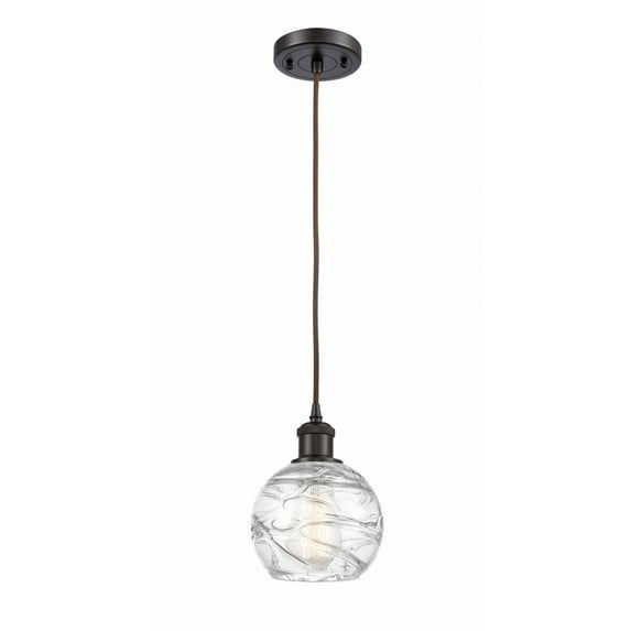 Innovations 516-1P-OB-G1213-6-LED Small Deco Swirl 1 Light Mini Pendant part of the Ballston Collection, Oil Rubbed Bronze