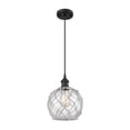 thumbnail image 1 of Innovations 516-1P-OB-G122-8RW-LED Farmhouse Rope 1 Light Mini Pendant part of the Ballston Collection, Oil Rubbed Bronze, 1 of 1