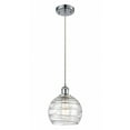thumbnail image 1 of 516-1P-PC-G1213-8-LED-Innovations Lighting-Athens Deco Swirl - 3.5W 1 LED Cord Hung Mini Pendant In Industrial Style-10 Inches Tall and 8 Inches Wide, 1 of 1
