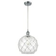 thumbnail image 1 of 516-1P-PC-G122-10RW-LED-Innovations Lighting-Large Farmhouse Rope-3.5W 1 LED Mini Pendant in Industrial Style-10 Inches Wide by 13 Inches High, 1 of 1