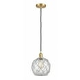 thumbnail image 1 of Innovations 516-1P-SG-G122-8RW-LED Farmhouse Rope 1 Light Mini Pendant part of the Ballston Collection, Satin Gold, 1 of 1