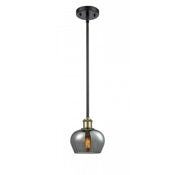 Innovations 516-1S-BAB-G93-L-LED Large Fenton 1 Light Pendant part of the Ballston Collection, Black Antique Brass