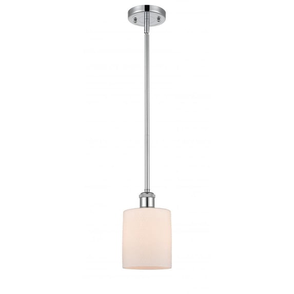 516-1S-PC-G111-L-LED-Innovations Lighting-Large Cobbleskill-3.5W 1 LED Pendant in Art Nouveau Style-9 Inches Wide by 14 Inches High Polished Chrome