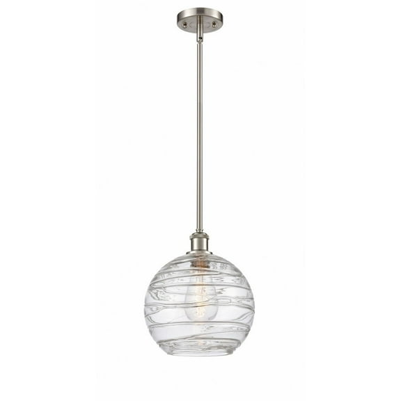 Innovations 516-1S-SN-G1213-10-LED Large Deco Swirl 1 Light Pendant part of the Ballston Collection, Brushed Satin Nickel