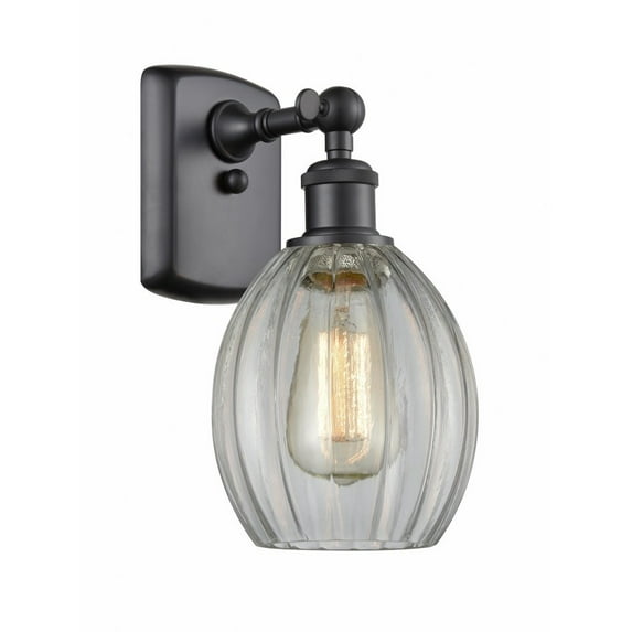 Innovations 516-1W-BK-G82-LED Eaton 1 Light Sconce part of the Ballston Collection, Matte Black
