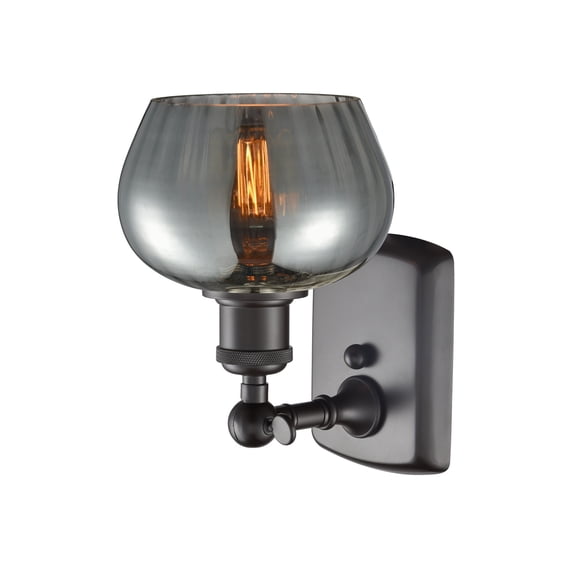 516-1W-OB-G93-LED-Innovations Lighting-Fenton-3.5W 1 LED Wall Sconce in Art Nouveau Style-6.5 Inches Wide by 10.5 Inches High Oil Rubbed Bronze