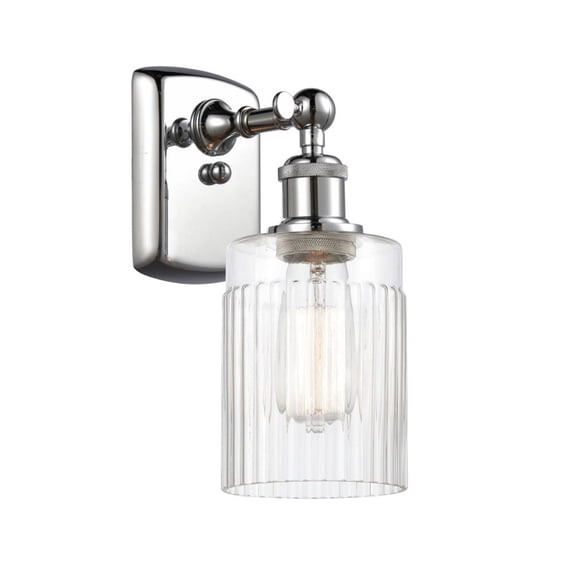 516-1W-PC-G342-LED-Innovations Lighting-Hadley - 3.5W 1 LED Wall Sconce In Art Deco Style-9 Inches Tall and 4.5 Inches Wide Polished Chrome Clear