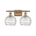 thumbnail image 1 of 516-2W-BB-G1213-8-LED-Innovations Lighting-Deco Swirl-7W 2 LED Bath Vanity in Industrial Style-16 Inches Wide by 13 Inches High   Brushed Brass Finish, 1 of 1