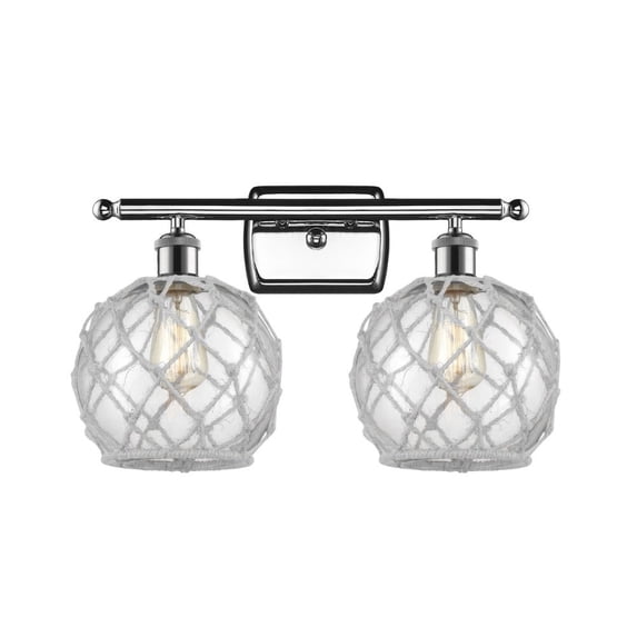 516-2W-PC-G122-8RW-LED-Innovations Lighting-Farmhouse Rope-7W 2 LED Bath Vanity in Industrial