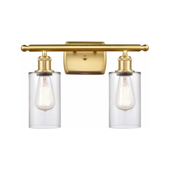 Innovations 516-2W-SG-G802-LED Clymer 2 Light Bath Vanity Light part of the Ballston Collection, Satin Gold