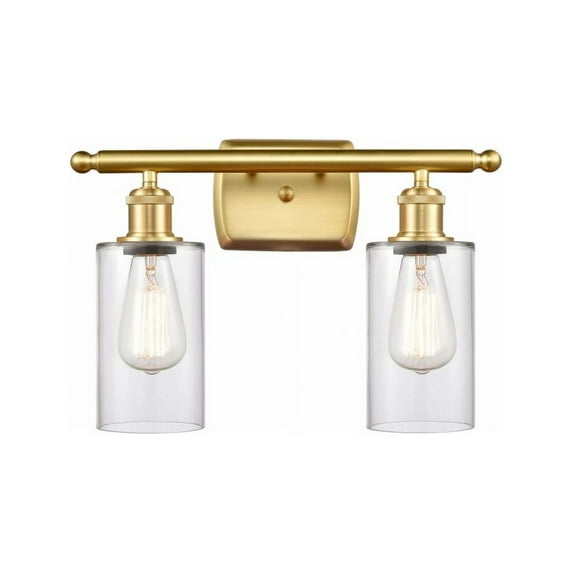 Innovations 516-2W-SG-G802-LED Clymer 2 Light Bath Vanity Light part of the Ballston Collection, Satin Gold