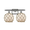 thumbnail image 1 of 516-2W-SN-G121-8RB-LED-Innovations Lighting-Farmhouse Rope-7W 2 LED Bath Vanity in Industrial Style-16 Inches Wide by 13 Inches High   Brushed Satin, 1 of 1