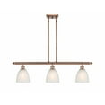 thumbnail image 1 of 516-3I-AC-G381-Innovations Lighting-Castile-3 Light Island in Industrial Style-36 Inches Wide by 10 Inches High   Antique Copper Finish with White, 1 of 1