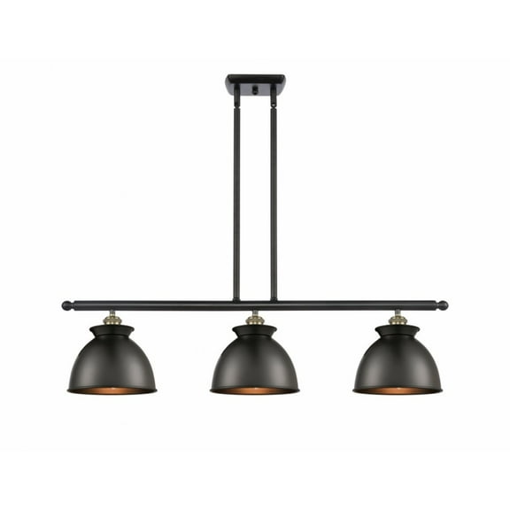Innovations 516-3I-BAB-M14-BK Adirondack 3 Light Island Light part of the Ballston Collection, Black Antique Brass