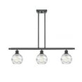 thumbnail image 1 of 516-3I-BK-G1213-6 Innovations Lighting Athens Deco Swirl - 3 Light Island In Industrial Style-9 Inches Tall and 36 Inches Wide-Matte Black, 1 of 1