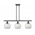 thumbnail image 1 of 516-3I-BK-G124-LED-Innovations Lighting-Athens-10.5W 3 LED Island in Industrial Style-36 Inches Wide by 11 Inches High   Matte Black Finish with Seedy, 1 of 1