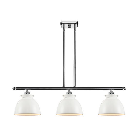 Innovations 516-3I-PC-M14-W-LED Adirondack 3 Light Island Light part of the Ballston Collection, Polished Chrome