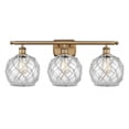 thumbnail image 1 of 516-3W-BB-G122-8RW-LED-Innovations Lighting-Farmhouse Rope-10.5W 3 LED Bath Vanity in Industrial Style-26 Inches Wide by 13 Inches High   Brushed, 1 of 1