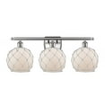thumbnail image 1 of 516-3W-SN-G121-8RW-LED-Innovations Lighting-Farmhouse Rope-10.5W 3 LED Bath Vanity in Industrial Style-26 Inches Wide by 13 Inches High   Brushed, 1 of 1