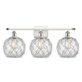 thumbnail image 1 of Innovations 516-3W-WPC-G122-8RW-LED Farmhouse Rope 3 Light Bath Vanity Light part of the Ballston Collection, White and Polished Chrome, 1 of 1