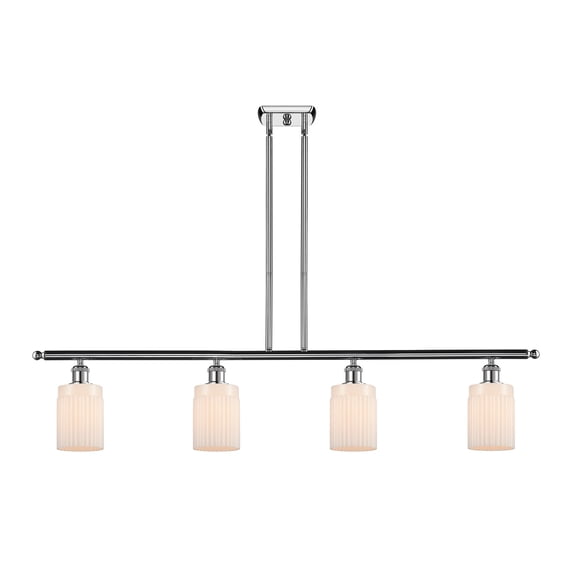 516-4I-PC-G341-LED-Innovations Lighting-Hadley-14W 4 LED Island in Art Nouveau Style-48 Inches Wide by 10 Inches High Polished Chrome Finish with