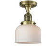 thumbnail image 1 of Innovations 517-1CH-AB-G71-LED Transitional One Light Semi-Flush Mount from Franklin Restoration collection in Brass - Antique finish,, 1 of 1