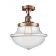 thumbnail image 1 of 517-1CH-AC-G542-LED-Innovations Lighting-Large Oxford-3.5W 1 LED Semi-Flush Mount in Traditional Style-12 Inches Wide by 13.5 Inches High   Antique, 1 of 1
