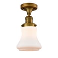thumbnail image 1 of Innovations 517-1CH-BB-G191-LED Bellmont 1 Light Semi-Flush Mount part of the Franklin Restoration Collection, Brushed Brass, 1 of 1