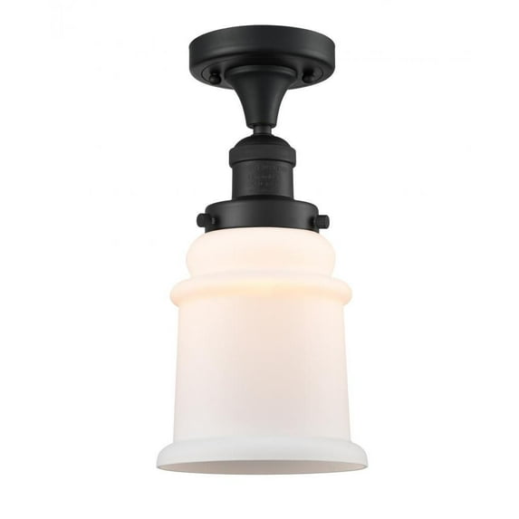517-1CH-SG-G184-LED-Innovations Lighting-Canton-3.5W 1 LED Semi-Flush Mount in Industrial Style-6 Inches Wide by 11.5 Inches High Satin Gold Finish