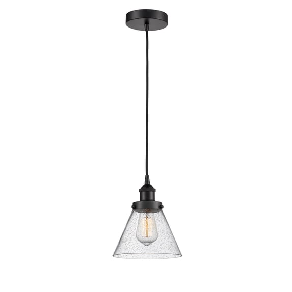 Innovations 616-1PH-BK-G44-LED One Light Mini Pendant from Franklin Restoration collection