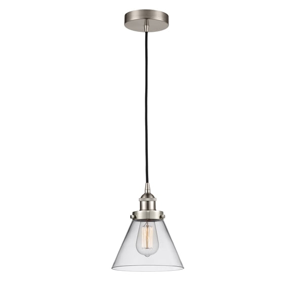 Innovations 616-1PH-SN-G42-LED One Light Mini Pendant from Franklin Restoration collection