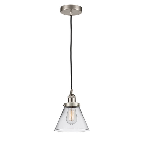 Innovations 616-1PH-SN-G42-LED One Light Mini Pendant from Franklin Restoration collection