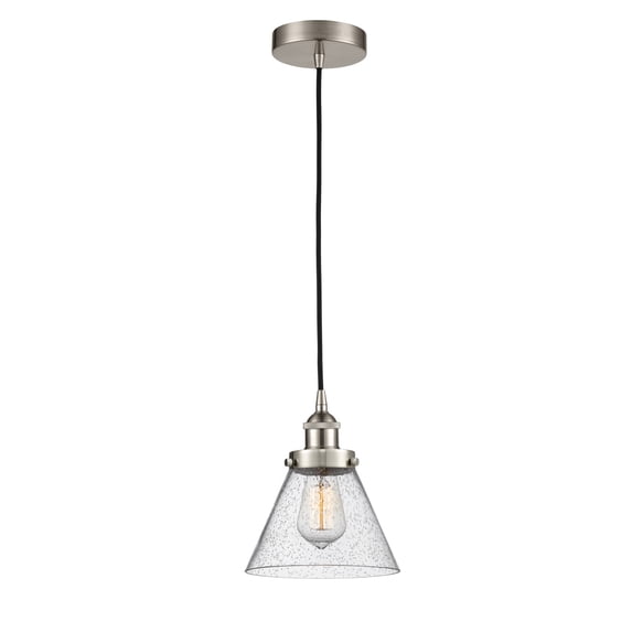 Innovations 616-1PH-SN-G44-LED One Light Mini Pendant from Franklin Restoration collection
