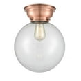 thumbnail image 1 of 623-1F-AC-G202-10 Innovations Lighting Beacon - 1 Light Flush Mount In Industrial Style-11.15 Inches Tall and 10 Inches Wide-Antique Copper, 1 of 1
