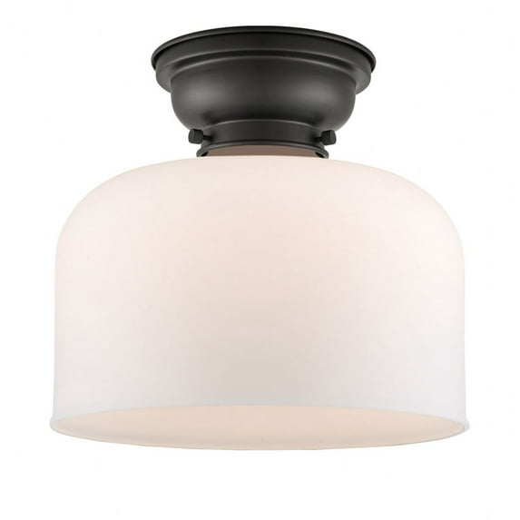 Innovations 623-1F-BK-G71-L-LED X-Large Bell 1 Light 12 inch Flush Mount, Matte Black