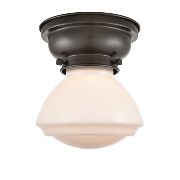 623-1F-OB-G321-LED-Innovations Lighting-Olean - 3.5W 1 LED Flush Mount In Industrial Style-6.4 Inches Tall and 6.75 Inches Wide Oil Rubbed Bronze